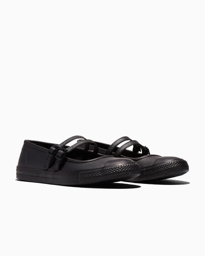 Chuck Taylor All Star Dainty Mary Jane Negro/Negro/Negro, Top and Side View