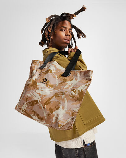 Camo Canvas Tote Paint Camo - Trek Tan