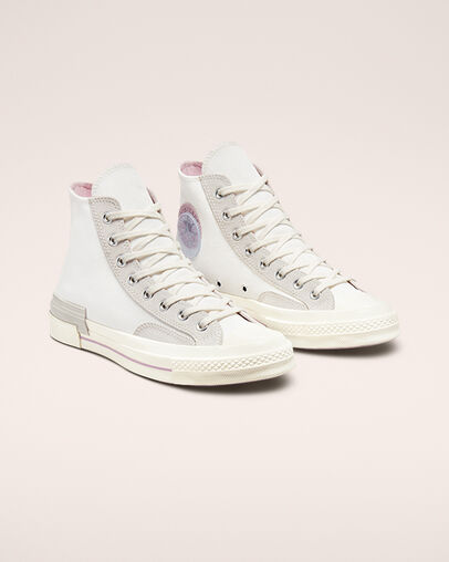 Chuck 70 Color Pop Overlay Blanco vintage/Garza, Angled View