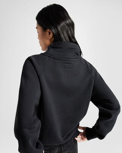 Retro Chuck Taylor Mock Neck Pullover Negro Converse, Full Body View