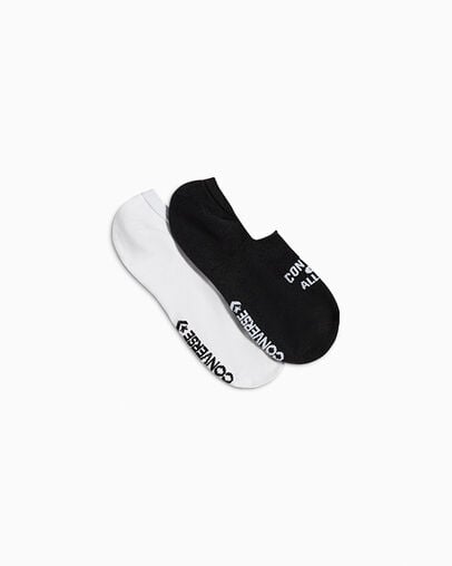 2-Pack All Star No-Show Socks Noir/Blanc, Front View