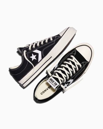 Star Player 76 Premium Canvas Black/Vintage White/Black, Angled View