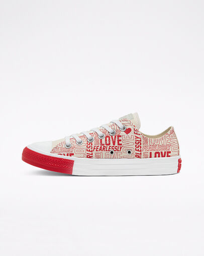 Love Fearlessly Chuck Taylor All Star Egret/University Red/White, Inner Side View