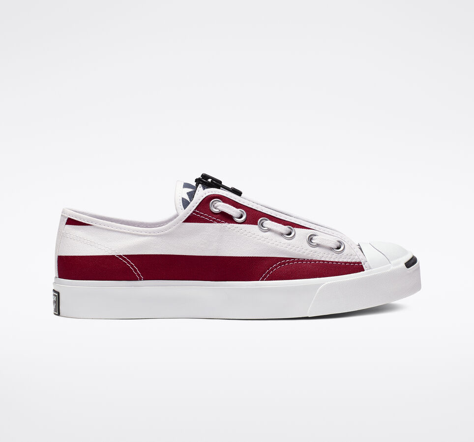 Converse x TheSoloist Jack Purcell Zip Wei&szlig;/Garnet/Mood Indigo