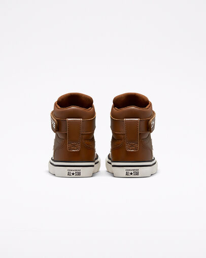 Pro Blaze Strap Elevated Leather Brindle Brown/Egret/Black, Heel View