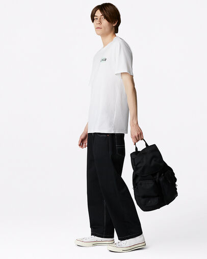 Ripstop Rucksack Schwarz, 3/4 View