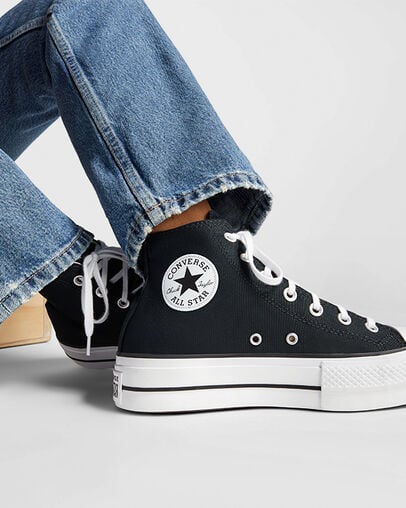 Chuck Taylor All Star Lift Platform Canvas Black/White/White, Reflective View