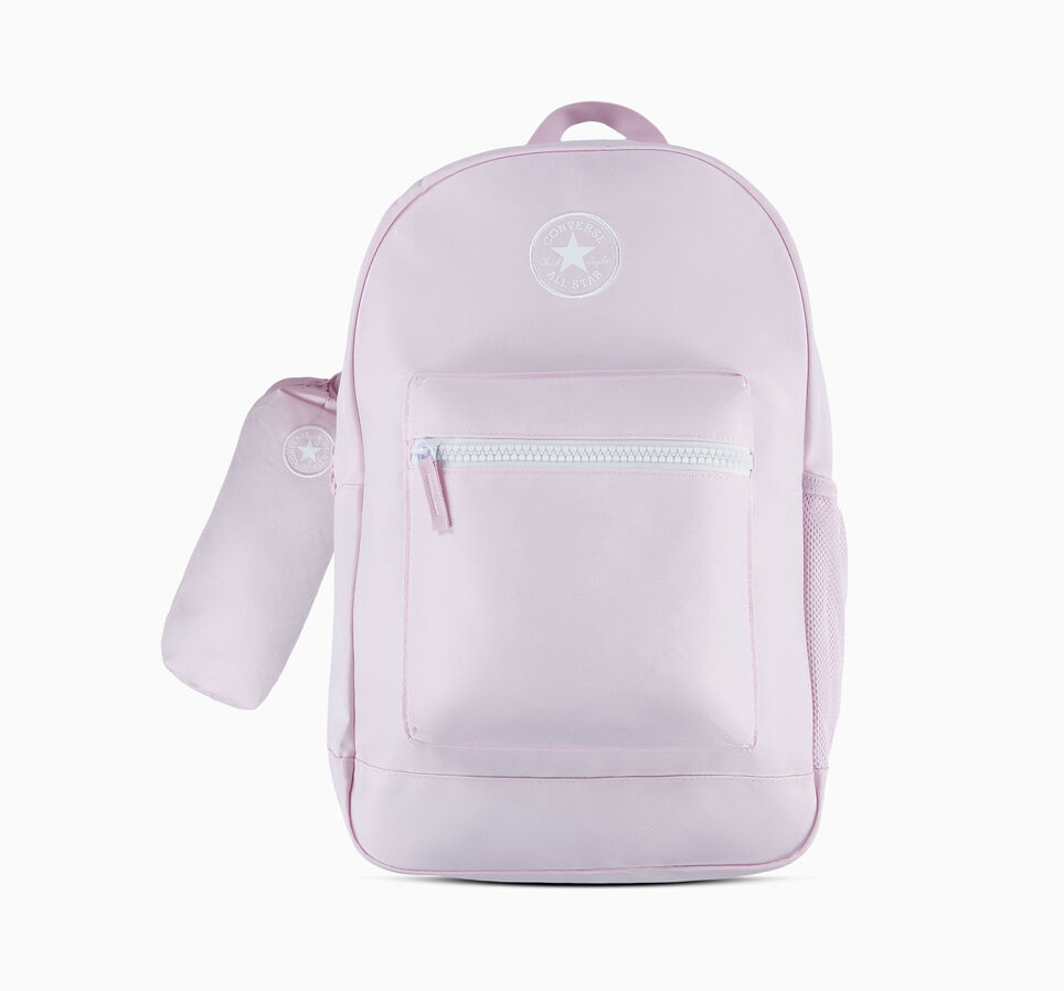 Chuck Taylor Patch Backpack and Pencil Case Set Pink Foam