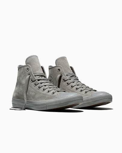 Chuck Taylor All Star Nubuck Origin Story Grey/Origin Story Grey/Iron Grey, Top and Side View