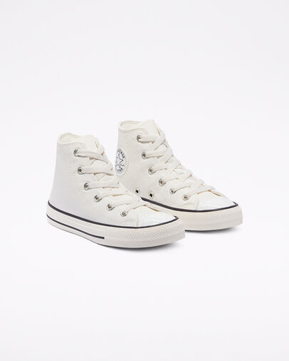 Chuck Taylor All Star UV Glitter Egret/Black/Egret, Angled View