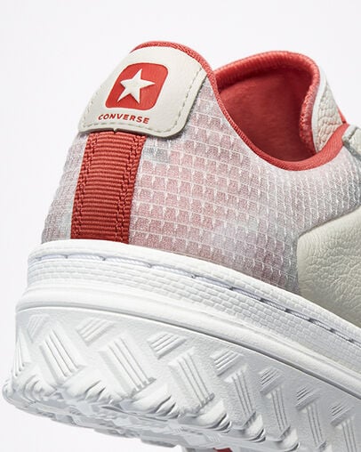 Pro Leather X2 Washed Florals Egret/Terracotta Pink/White, Detail Angle View