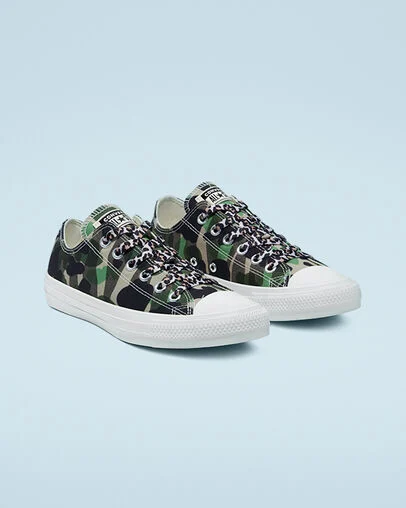 Chuck Taylor All Star Archive Mix Egret/Piquant Green/Black, Angled View