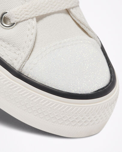 Chuck Taylor All Star UV Glitter Egret/Black/Egret, Detail Angle View