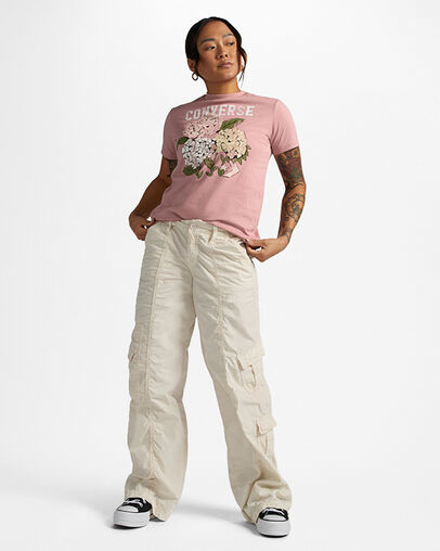 Outdoor Florals T-Shirt Night Flamingo, Back View