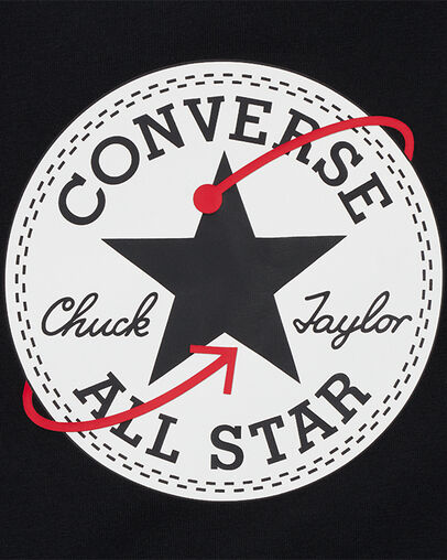 All Star Patch T-Shirt Converse Black, Full Body View