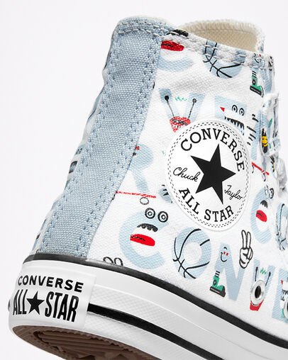 Chuck Taylor All Star Easy-On Converse Creatures White/Natural Ivory, Detail Angle View