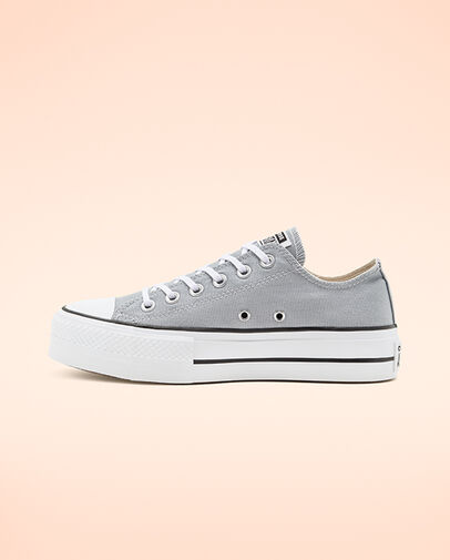 Converse Colors Platform Chuck Taylor All Star Wolf Grey/White/Black, Inner Side View