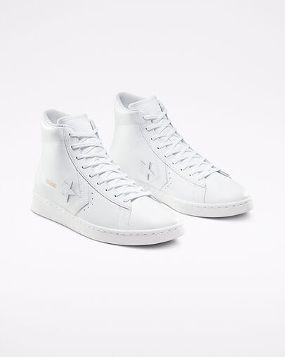 OG Pro Leather White/White/White, Angled View