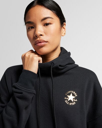 All Star Shine Hoodie Dress Converse Black, Detail View