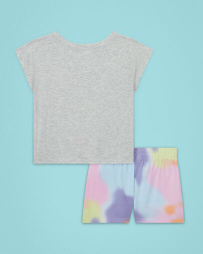 Blur Chuck Taylor Patch Tee & Short Set Pastel Blur, Back View