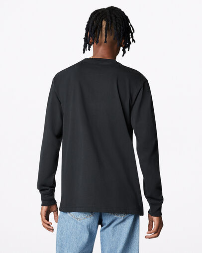 Better World Graphic Long Sleeve T-Shirt Converse Black, Back View