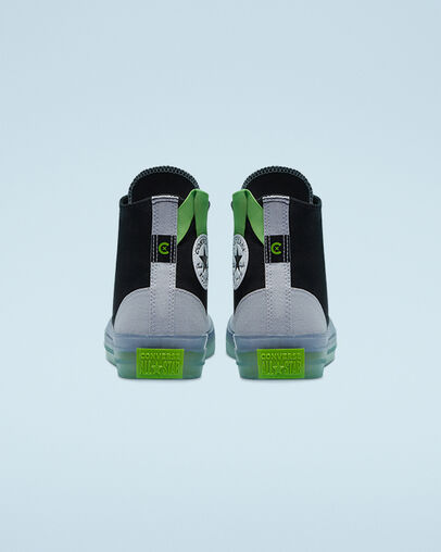 Chuck Taylor All Star CX Dramatic Nights Black/Gravel/Bold Wasabi, Heel View