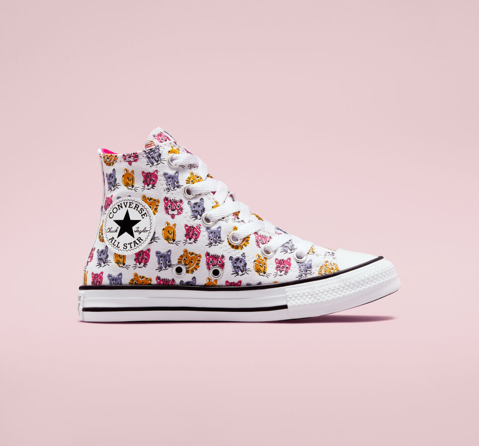 Jungle Cats Chuck Taylor All Star Bianco/Prime Pink/Nero