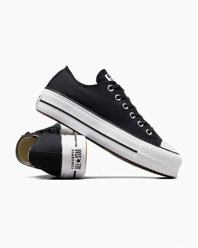 Chuck Taylor All Star Lift Platform Canvas Black/White, Detail Angle View