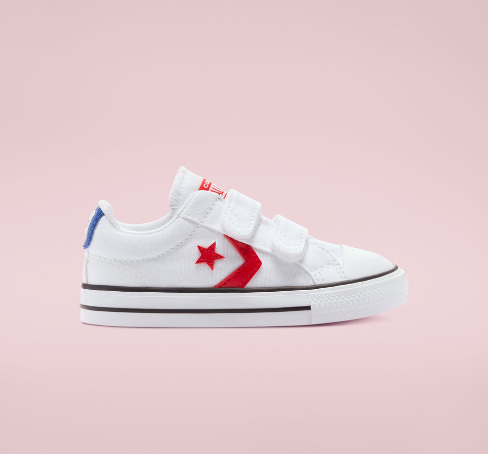Star Player Easy-On Varsity Canvas White/University Red/Blue