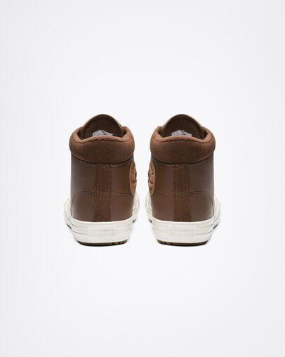 Chuck Taylor All Star Padded Collar High Top Marrone castagna/Caramello bruciato, Detail Angle View