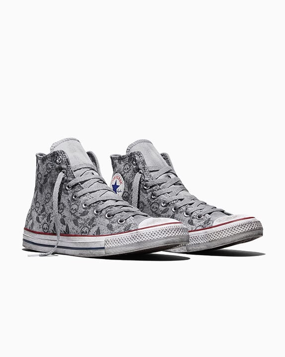 Chuck Taylor All Star Distressed Doodles Skulls Smoke In