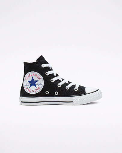 Chuck Taylor All Star Oversized Logo High Top Black/White/Black, Outer Side View