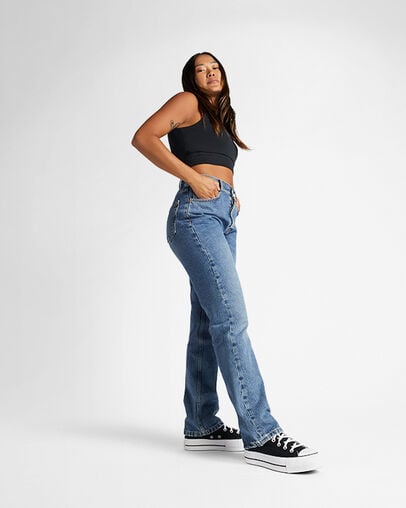 Chuck Taylor All Star Lift Platform Canvas Black/White/White, On Foot Shot 1