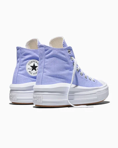 Chuck Taylor All Star Move Platform Very Peri/White/Black, Heel View