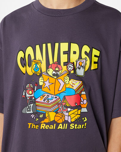 Sneaker Store Graphic T-Shirt Dark Raisin, Detail View