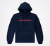 Hoodie inscription brod&eacute;e Bleu marine nuit