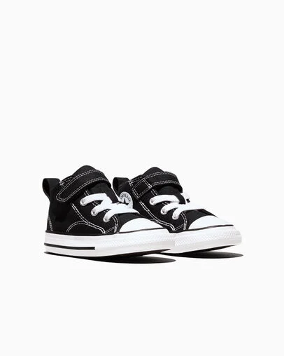 Chuck Taylor All Star Malden Street Easy-On Canvas Black/Black/White, Top and Side View