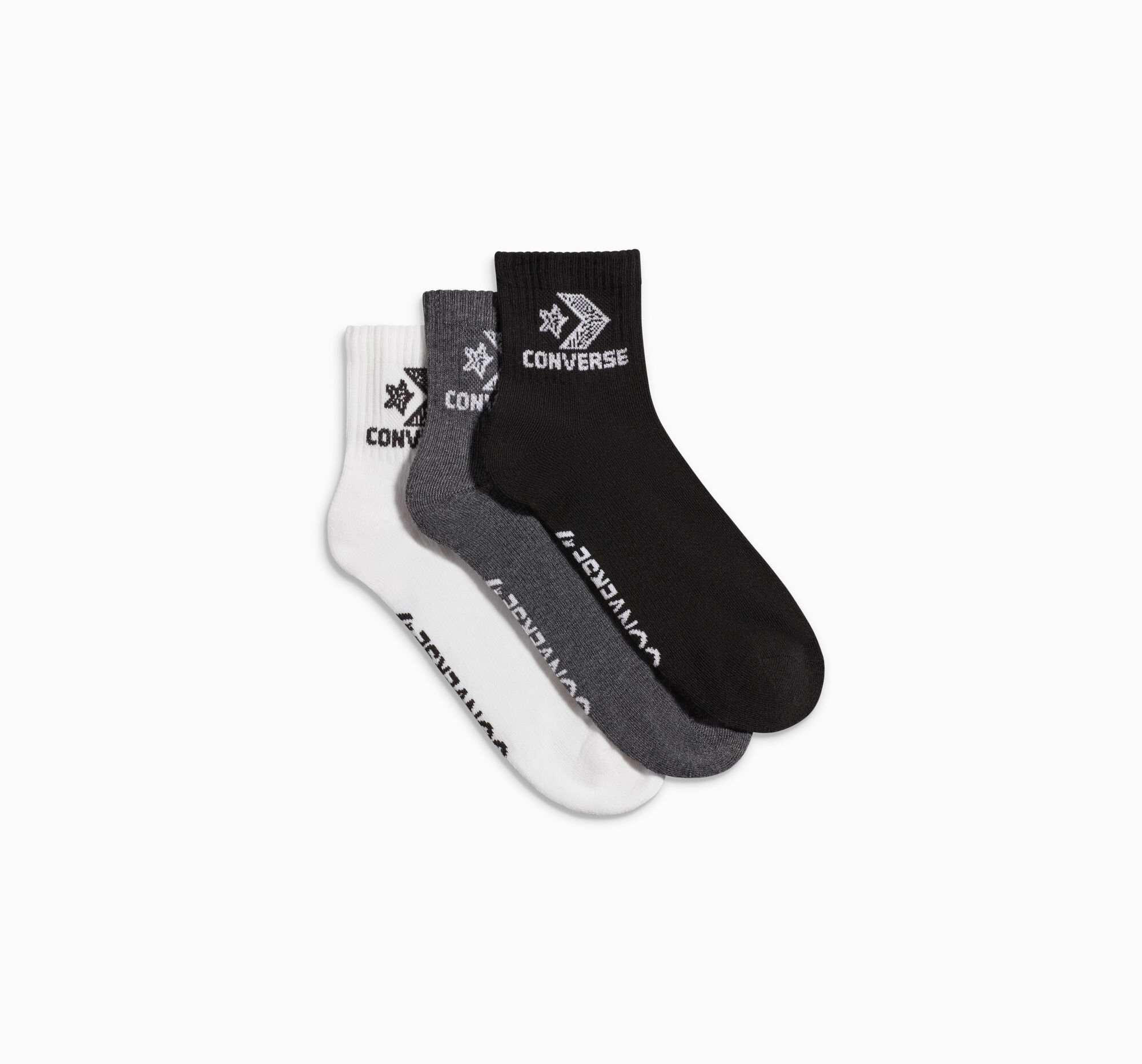 2-Pack Textured Logo Quarter Socks