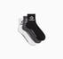 2-Pack Textured Logo Quarter Socks Blanco/Negro