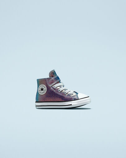 Chuck Taylor All Star Easy-On Iridescent Glitter Teal/Purple/Black/White, Outer Side View