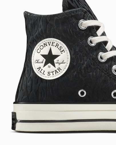 Chuck 70 Satin Leopard Black/Egret/Total Eclipse, Detail Angle View