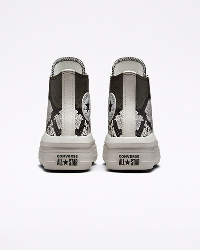 Authentic Glam Chuck Taylor All Star Move Negro/Garza/Garza, Heel View