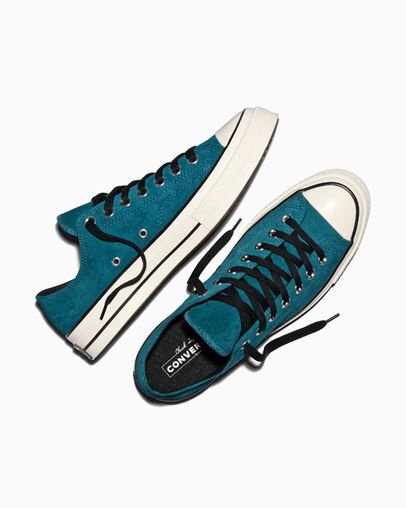 Chuck 70 Stars Murky Waters Blue/Egret/Black, Angled View