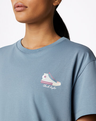 Chuck Taylor High Top Graphic T-Shirt Indigo Oxide, Detail View