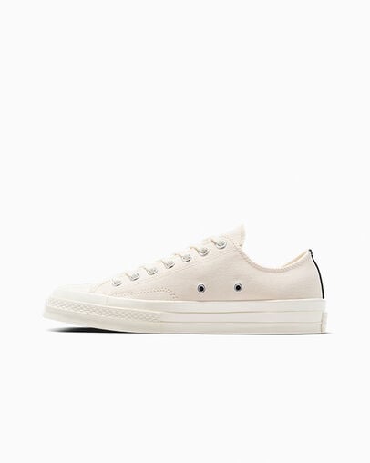 PLAY Comme des Gar&ccedil;ons Single Heart Chuck 70 Blanc lait/Noir/Rouge, Inner Side View