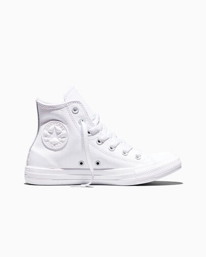 Chuck Taylor All Star Leather White Monochrome, Outer Side View