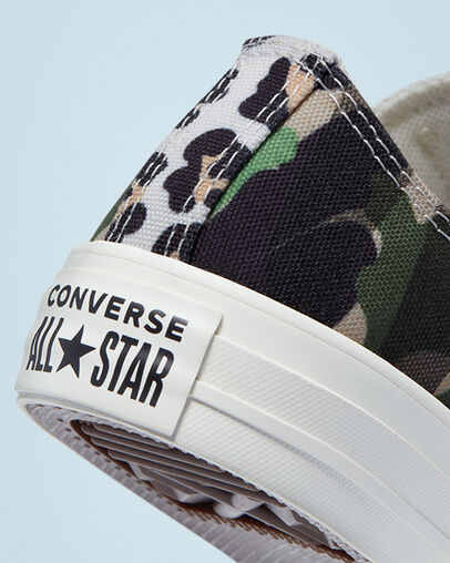 Chuck Taylor All Star Archive Mix Egret/Piquant Green/Black, Detail Angle View