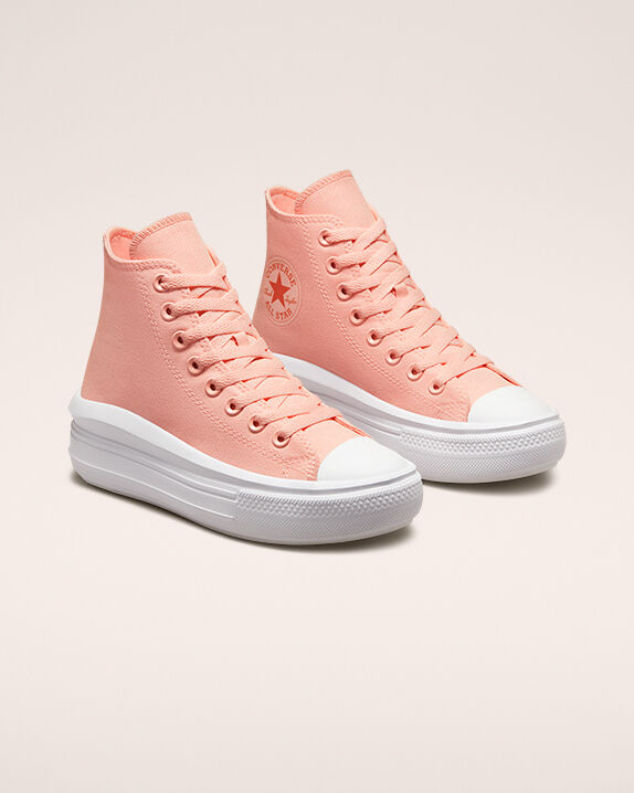 peach converse platform