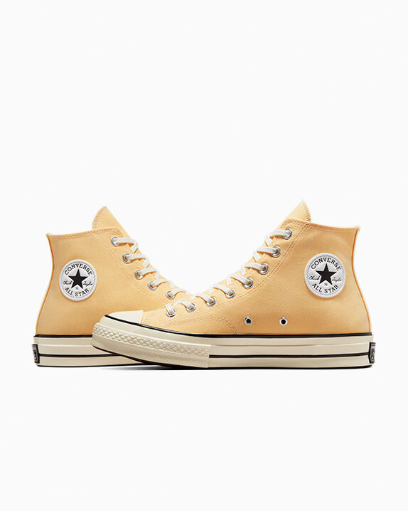 converse blanche orange