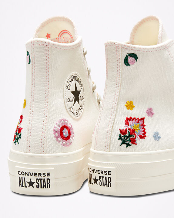 platform converse floral